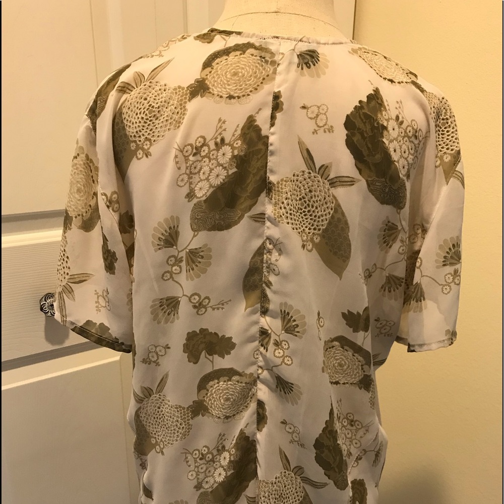 No Boundaries Sheer Button Front Top - Picture 2 of 5